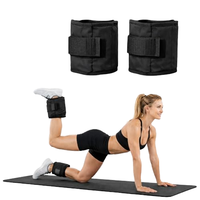 Paire de sangles de cheville professionnelles pour femmes, noires, réglables avec fermeture auto-agrippante, 200g, pour musculation, gym, entraînement des jambes, fitness à domicile