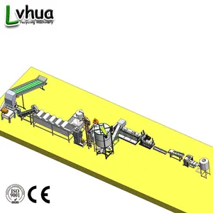 2024 Plastic bottle recycling machine pet crushing washing drying recycling line pet bottle flakes hot washing recycling machine