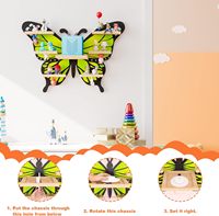 Étagère de rangement murale en bois durable pour jouets, en forme de cube, à trois niveaux, pour salon d'enfants, organisateur créatif DIY transfrontalier