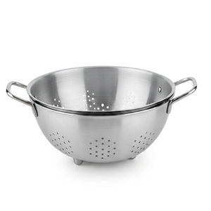 Passoire en acier inoxydable avec deux poignées, passoire de cuisine durable pour laver et égoutter les fruits et légumes - Product Image 1