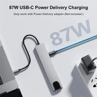 Adaptador Hub Multifuncional 8 en 1 RJ45 USB 3.0 4k Alta Definición TV LAN Ethernet, Base de Conexión Multipuerto USB C, Hub USB Tipo C 3.1