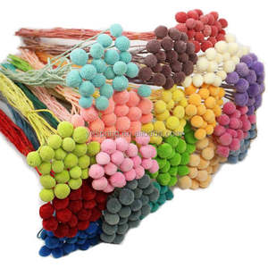 Billy Button Bolas doradas Flores secas preservadas para ramo de boda Decoración navideña Craspedia Billy Ball Craspedia Bola dorada - Product Image 6