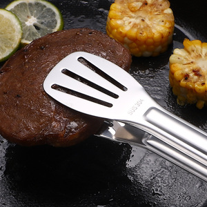 Pinzas para alimentos de acero inoxidable 304, pinzas para barbacoa, pinzas para carne, pinzas para pan de tres líneas, pinzas para alimentos, suministros para hoteles - Product Image 2