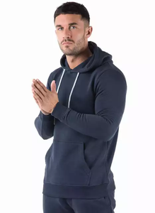 Pull à capuche décontracté pour hommes, de couleur unie, en vrac, avec impression personnalisée, 100% coton, sweat à capuche - Product Image 5