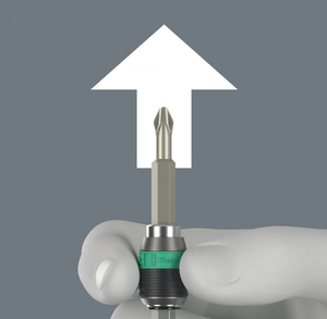 Portapuntas telescópico Wera Kraftform Kompakt de 1/4 pulgadas, cromo, plástico, OEM disponible, destornillador Force-Fit, fijación versátil y rápida - Product Image 6