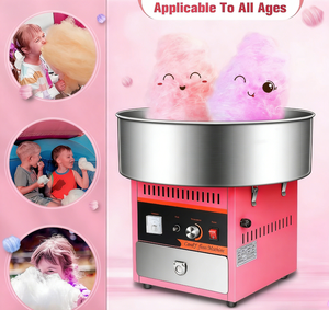 Couverture de bol et cuillère à sucre pour machine à barbe à papa, idéales pour les anniversaires d'enfants, les fêtes de famille et les festivals - Rose - Product Image 5