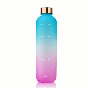 Botella de agua deportiva de plástico sin BPA de 1 litro |   Efecto Degradado Esmerilado y Resistente a Impactos |   Boquilla Recta para Estudiantes, Uso Deportivo y en Gimnasios - Product Image 6