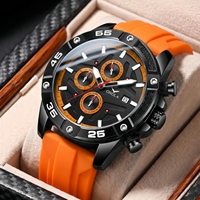 ONOLA 6851 Montre de luxe pour homme, cadran en verre, boîtier en alliage, mouvement à quartz, aiguilles lumineuses, ensemble original Best Win