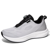 Chaussures de voyage d'extérieur pour hommes à bout large et largeur généreuse, nouvelles baskets respirantes en maille avec boutons, antidérapantes, pour la course à pied, Zapatillas