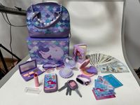 Trousse de Maquillage Princesse pour Filles : Jouets de Rôle et de Simulation avec Rouge à Lèvres, Pinceau et Ombre à Paupières