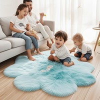Nuage fleur forme salon moderne Long Shaggy en peluche tapis Shaggy 9X12 pieds tapis moelleux en peluche Pile plancher Shaggy