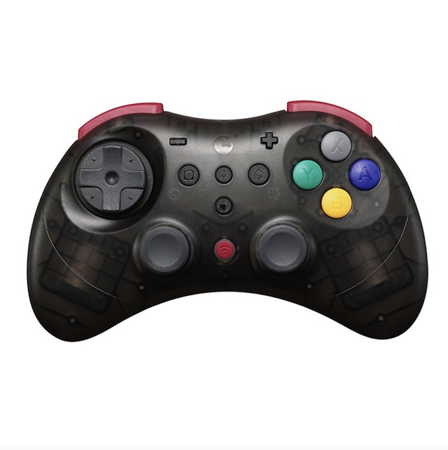GuliKit Elves 2 Pro Wireless Gamepad Hall Effect Joystick Magnetic Levitation Vibration Motor Black Transparent Game Controller
