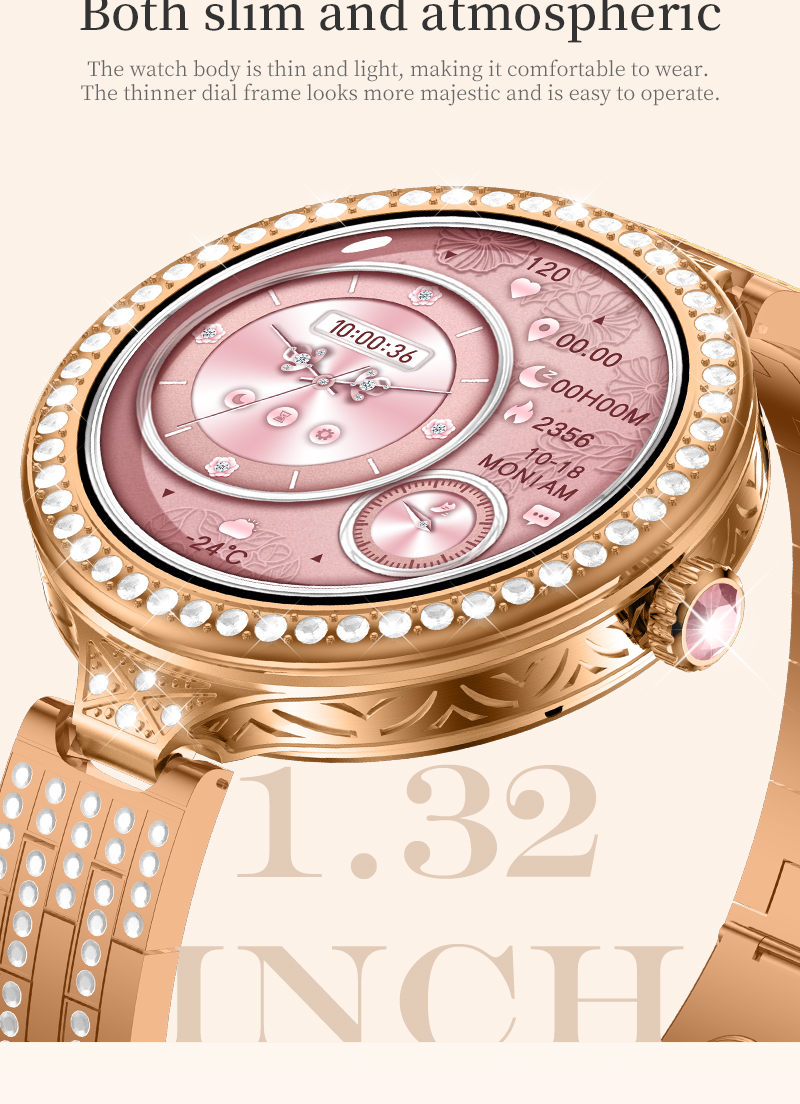 2024 ZTX Fashion Women Watch HW16 Mini Smart Set New Style