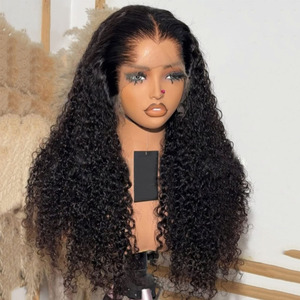 Nguyên Việt Nam xoăn tóc giả tóc con người cho phụ nữ M lagos chân tóc HD Trong Suốt Ren phía trước Tóc Giả glueless tóc giả tóc con người - Product Image 2