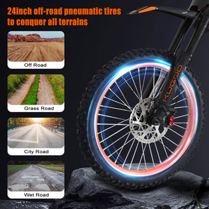 Motocicleta Eléctrica Todoterreno KUGOO WISH 04 80km/h 3700W 60V Ciclomotor Eléctrico E Dirt Bike con Neumático de 24 Pulgadas - Product Image 5