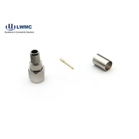 Crimpado macho tipo F recto de alta calidad para conector de cable RG6