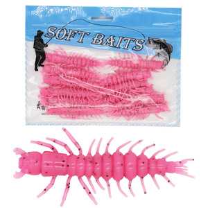 Appâts artificiels souples pour insectes, 3,8 g, 75 mm, appât souple en forme de ver, 12 pièces/sac, leurre de pêche avec parfum de poisson salé - Product Image 6