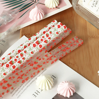 Pailles imprimées avec motifs de fleurs de fraises mignonnes pour gobelets de 40 oz et 30 oz, achat en gros, fournisseurs, pailles réutilisables en PP rigide.