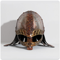 Nouveau Casque Viking Médiéval Renaissance Vintage Transfrontalier Semi-artisanal Semi-mécanique pour Cosplay, Fête, Spectacle et Accessoire de Costume