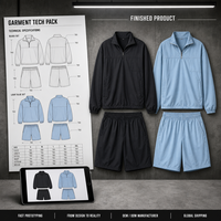 Ensemble veste et short en nylon personnalisé OEM pour homme, style rétro streetwear, coupe-vent imprimé, deux pièces, idéal pour la randonnée