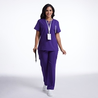 Ensemble d'uniformes médicaux personnalisés avec logo pour infirmières, unisexe, tailles S/M/L/XL/2XL