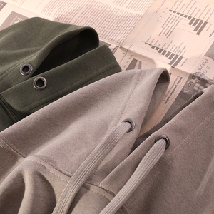 Sudadera con Capucha de Invierno, 420g, de Algodón Grueso <span class=keywords><strong>Disan</strong></span> con Forro Polar, Color Puro, Estilo Simple para Hombre, para Otoño e Invierno. - Product Image 5