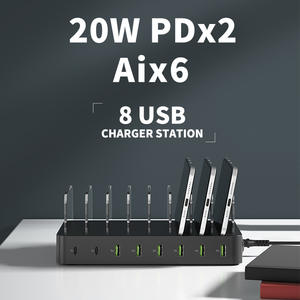 Station de charge portable multiport moderne à charge rapide, <span class=keywords><strong>prix</strong></span> d'usine, pour téléphone portable, 8 ports - Product Image 4
