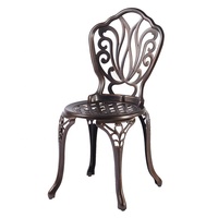 de 2 chaises de table basse en fonte d'aluminium de jardin de meubles de salle à manger d'extérieur imperméables à l'eau