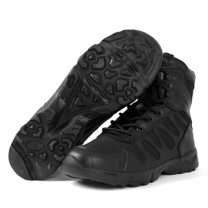 Bottes de randonnée tactiques noires et kaki - Ultra-légères en PU et cuir suédé de vache pour usage extérieur - Personnalisables OEM/ODM - Product Image 3