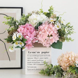 Ramo de Hortensias Artificiales de Estilo Moderno con Hojas de <span class=keywords><strong>Eucalipto</strong></span>, Flores Artificiales Premium para Decoración de Mesa del Hogar - Product Image 3