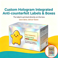 Boîte holographique personnalisée anti-contrefaçon avec vérification par code QR et pelliculage mat pour la marque d'enfants OEM en gros
