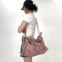 Sac fourre-tout vintage en PU pour femme, grande capacité, avec rivets et franges, sac à bandoulière, sac de voyage