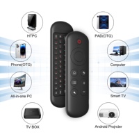 Souris sans fil double mode M5 BT 2.4G avec mini clavier rétroéclairé et capteurs d'inertie à 6 axes