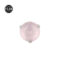 GETTA F136 Bijoux de piercing en tungstène et pierre naturelle, à filetage interne, pour lèvre, oreille et clou d'oreille, vente en gros directe usine