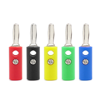Fiche banane JIALUN 4mm mâle en alliage de zinc nickelé Fiche banane en laiton