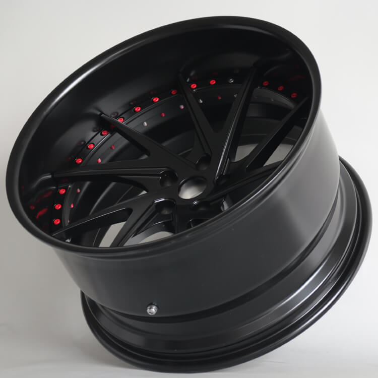 18 "Трипод из алюминиевого сплава 18 дюймов глубокое блюдо диски 5x114,3 черно-красная литые диски с заклепками