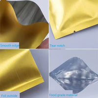 Sachets en aluminium brillants colorés personnalisés en gros, thermoscellables, anti-odeur, petits sacs plats pour l'emballage de collations
