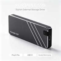 Disque dur externe portable noir 1 To SSD USB 3.0 Type C 500 Go 1 To 2 To 4 To pour smartphones et ordinateurs portables, directement de l'usine