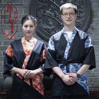 Cuisine japonaise Chef vêtements hommes/femmes Cardigan Kimono pour Restaurant Bar serveur uniformes pour Sushi magasins nourriture