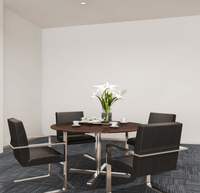 Dalles de moquette modulaires antistatiques 25x100 avec support PVC, en PET ignifuge, insonorisantes, pour projets hôteliers et halls d'accueil