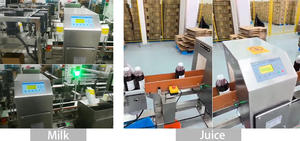 İçecek, Süt, Meyve Suyu, Maden Suyu ve Konserve Yiyecekler için İtmeli Reddetme Özellikli Şişe <span class=keywords><strong>Metal</strong></span> Dedektörü - Product Image 5