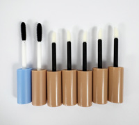 Tube de mascara vide en plastique transparent en gros avec bouchon à vis pour cosmétiques, outils de maquillage et faux cils (OEM disponible)