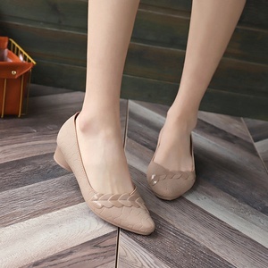 Sexy Pointed Toe slip on pvc chaussures officielles femmes sandales à enfiler talon carré dames sandales avec plate-forme pour la vente en gros. - Product Image 5