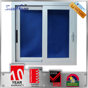 Superhosue หน้าต่าง<span class=keywords><strong>บาน</strong></span><span class=keywords><strong>เลื่อน</strong></span>มาตรฐานออสเตรเลียหน้าต่างป้องกันฝุ่นเคลือบสองชั้นพร้อม Flyscreen - Product Image 2
