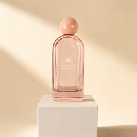 Flacon de parfum dôme à étiquette privée avec bouchon à bille et boîte d'emballage – Bouteilles de vaporisateur de Cologne vides de luxe roses, violettes et bleues