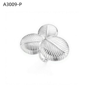 Bague de mode Amy Amy A3009 en acier inoxydable plaqué argent 925, forme végétale, pour femme, cadeau, usage quotidien, style moderne - Product Image 1