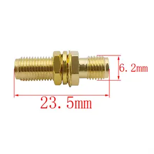 2 Stuks Sma Naar Vrouwelijke Schotconnectoren Paneel Chassis Mount Rf Coaxiale Adapter