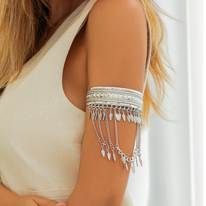 Brazalete Clásico Indio Atrapasueños con Borlas, Chapado en Oro/Plata de 18K, Unisex, Estilo Antiguo, para Fiesta, Brazalete de Metal para la Parte Superior del Brazo - Product Image 2