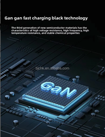 Cargador GaN Ecológico Resistente al Fuego con Luz LED Blanca y Negra, Carga Rápida de 45W, Puertos Duales USB-A Tipo-C, Compatible con Pro Max Camera
