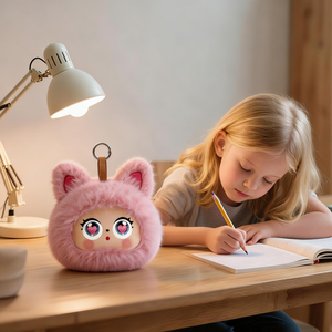 <strong>Pink</strong> Rabbit Bluetooth Speaker 2-Inch Display Plush Keychain 5W Mini Portable Speaker Wireless Loudspeaker with JL 5.3 TF <strong>Radio</strong> - Product Image 2